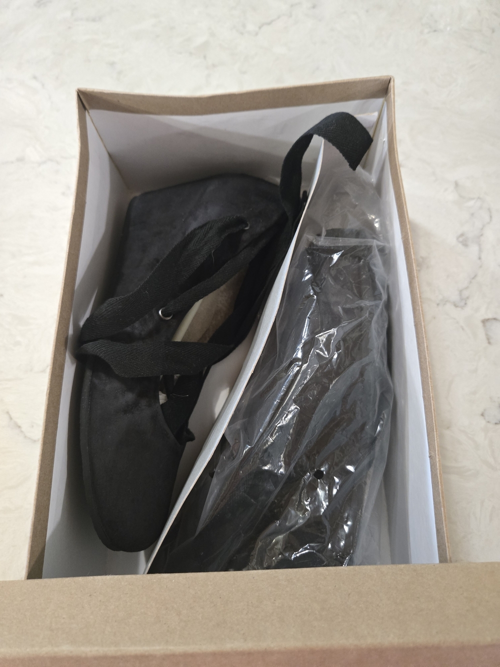 Pure DKNY Black Lace-Up Ballet Wedges 6.5 - Picture 9 of 9
